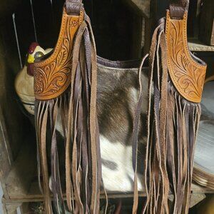 American Darling leather and cowhide purse